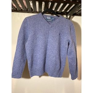 Polo by Ralph Lauren blue 100% lambs wool sweater Large